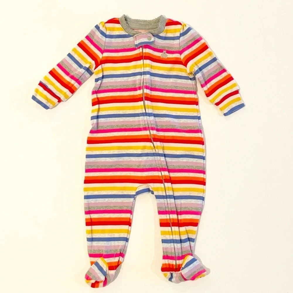 Gap 3-6M striped footed onesie